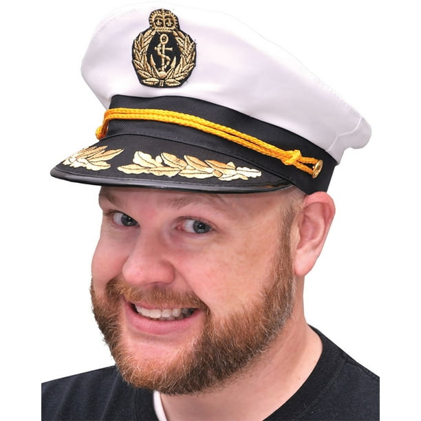 FM56771 Morris Costumes Men's New Captain Braid Accent Hat Multi Color One Size